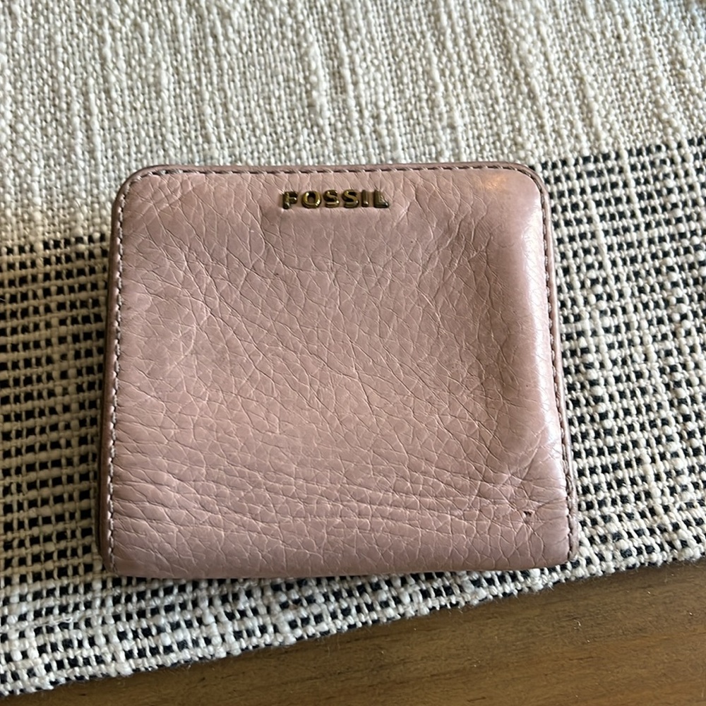 Small pink fossil wallet